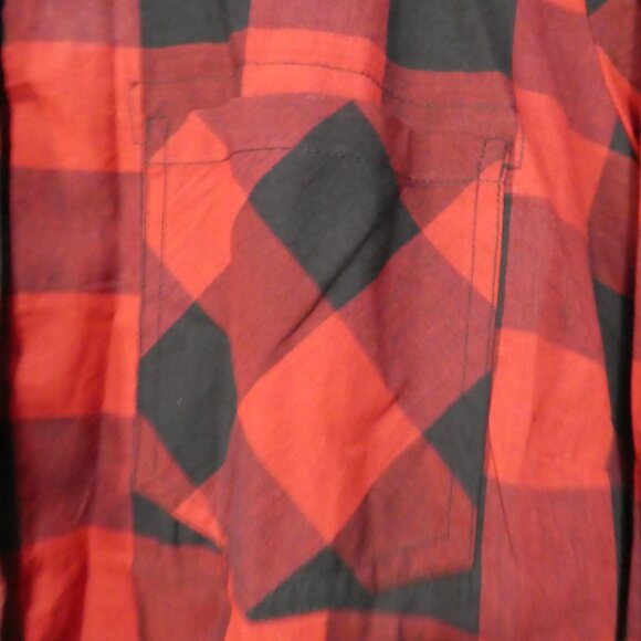 PENNINGTONS | 1X | Red and Black Checkered Flannel Shirt| Chest Pockets | NWT - Picture 10 of 16